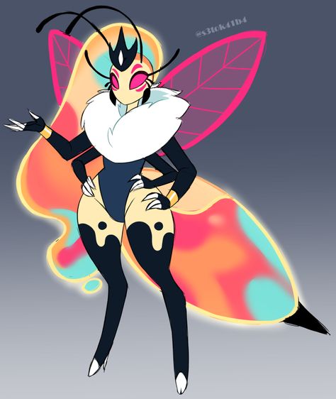 Beezlebub Helluva Boss Redesign, Beelzebub Helluva Boss Redesign, Beelzebub Redesign, Helluva Boss Redesign, Cheap Wishlist, Bee Oc, Beelzebub Helluva Boss, Ange Demon, Oc Drawings