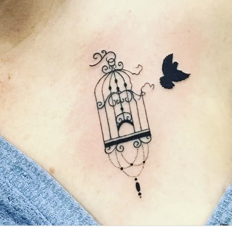 Bird And Cage Tattoo, Bird And Cage Tattoo Freedom, Tattoo Freedom, Free Bird Tattoo, Cage Tattoo, Free To Be Me, Be Brave Tattoo, Freedom Tattoos, Cage Tattoos