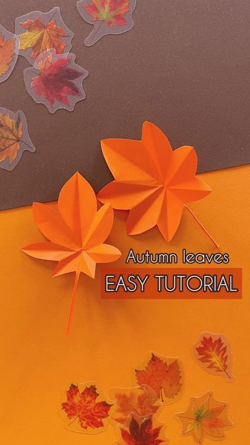 Origami Autumn Leaves, Origami Fall Leaves, Origami Leaf Easy, Origami Leaves Tutorials, Origami Leaf Tutorial, Fall Origami, Leaves Origami, Leaf Origami, Origami Leaves