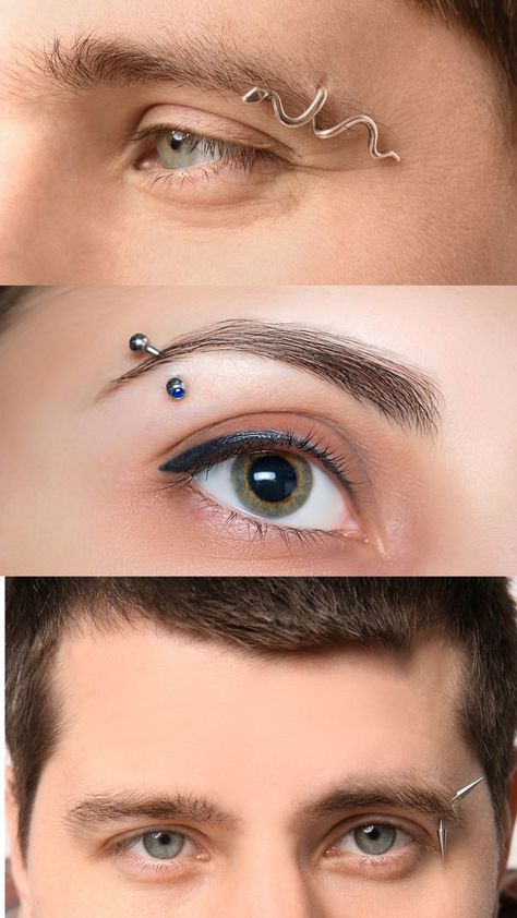 Eyebrow piercing horizontal