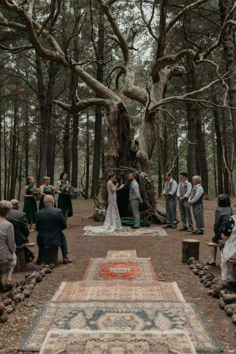 Forest Wedding Photography, Witch Wedding, Nordic Wedding, Dark Wedding Theme, Pagan Wedding, Forest Theme Wedding, Medieval Wedding, Viking Wedding, Enchanted Forest Wedding