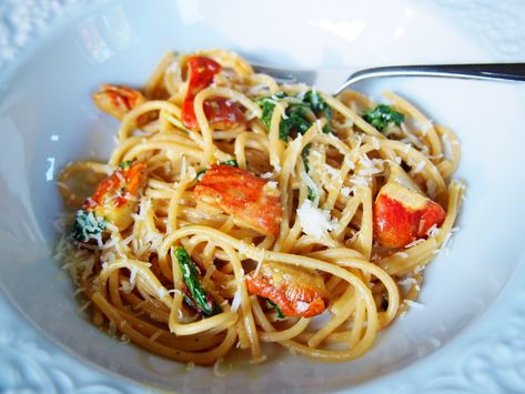 Lobster Mushroom Pasta | Finding my Inner Chef Dried Lobster Mushroom Recipes, Lobster Pasta Recipe, Wine Pasta, Lobster Mushroom, Wild Mushroom Recipes, Lobster Pasta, Mushroom Recipes Pasta, Chicken Of The Woods, Mushroom Dish