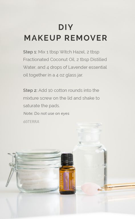 Take care of your skin with this gentle DIY makeup remover! Diy Makeup Remover, Doterra Recipes, Essential Oil Beauty, Doterra Essential Oils Recipes, Essential Oils Cleaning, Makeup Removal, Diy Oils, Doterra Oils, Diy Essential Oils