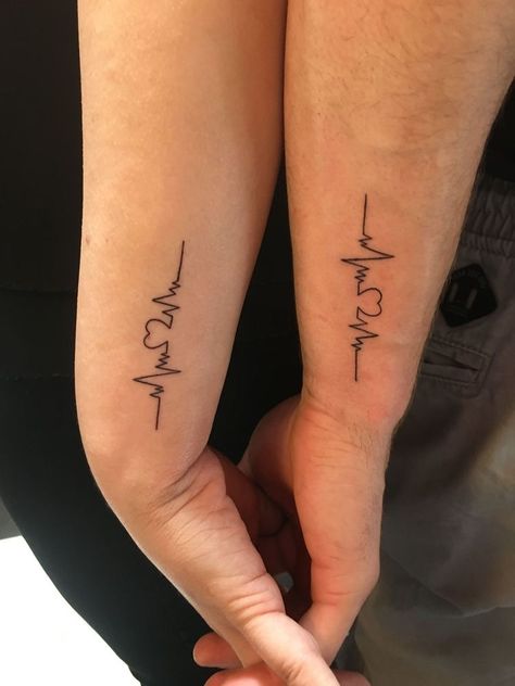 Small Greys Anatomy Tattoos, Greys Anatomy Matching Tattoos, Greys Anatomy Tattoo Friendship, Small Tattoo Heart, Greys Anatomy Tattoo, Ekg Tattoo, Small Feather Tattoo, Anatomy Tattoo, Heartbeat Tattoo