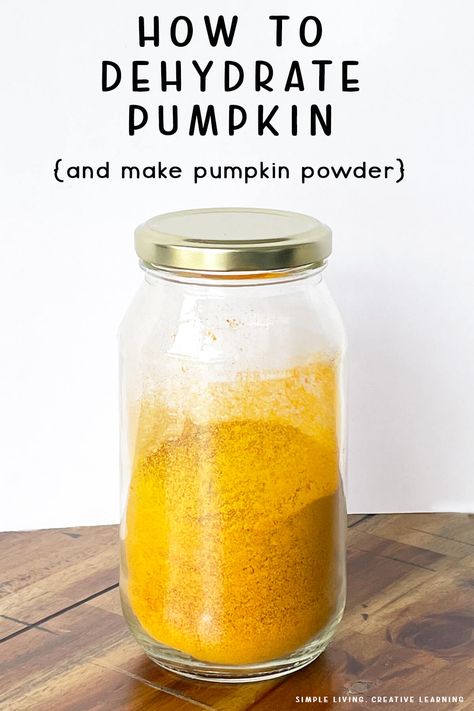 Pumpkin Powder Recipes, Pumpkin Powder, Dehydrator Crafts, Dehydrated Pumpkin, How To Can Pumpkin Puree, Pumpkin Dehydrator Recipes, How To Dehydrate Butter, Dehydrate Butternut Squash, How To Dehydrate Pumpkin In The Oven