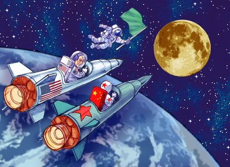 How to Beat China in the New Space Race - WSJ Rice University, Buzz Aldrin, Blue Origin, Earth Orbit, Neil Armstrong, Space Race, The Soviet Union, Apollo 11, Dow Jones