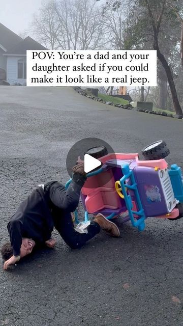 Mason Smith on Instagram: "For her birthday she didn’t want a new jeep, she just wanted this jeep fixed up, so I got to work! She picked all the colors and I added the lights, stickers, and of course upgraded the batteries so she can drive it as long as she wants (which lately has been all evening long). I always love seeing these old power wheels live on! And yes… I’m fine, that fall looked worse than it was… I was just trying to do a 360. 🤷🏻‍♂️😂 #kidscar #powerwheel #diy #carrenovation" Diy Power Wheels Makeover, Power Wheels Jeep Makeover, Jeep Funny, Power Wheels Jeep, Kids Power Wheels, Kids Jeep, Diy Jeep, Jeep Baby, Front Yard Landscaping Simple