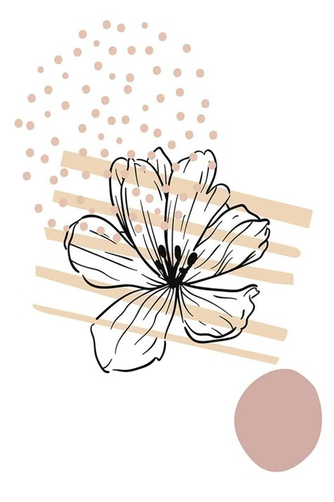 Drawing Wall Decor, Floral Line Drawing, Boho Painting, Drawing Wall, Line Art Design, Wall Art Minimalist, Flower Printable, Boho Home Decor, Abstract Flower