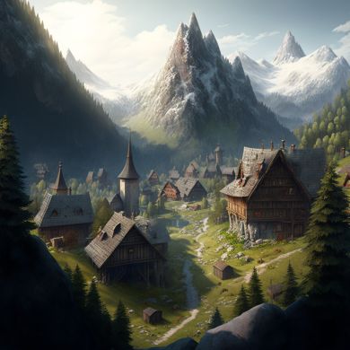 Fantasy World Ideas, Dnd Places, Village Map, Viking Village, Fantasy Village, Fantasy Scenery, Fantasy Locations, Fantasy Town, Dnd World