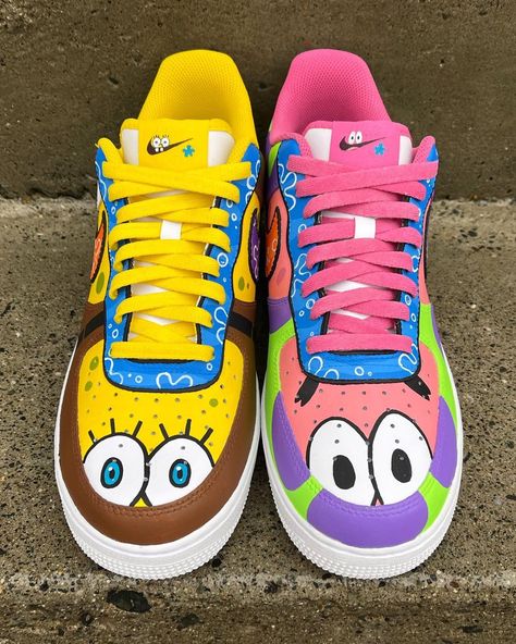 SpongeBob SquarePants Air Force 1 Custom Check more at https://danielcustoms.com/product/spongebob-squarepants-air-force-1-custom-6/ Sneakers Air Force, Bob Shoes, Sneaker Displays, Sneakers Art, Custom Sneakers Diy, Broken Planet, Custom Painted Shoes, Custom Shoes Diy, Diy Sneakers