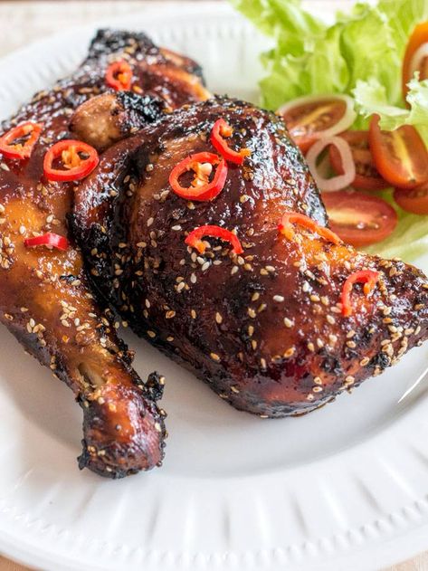 Baked chicken maryland with a soy, ginger and honey sauce. Maryland Chicken, Chicken Maryland, Honey Soy Marinade, Baked Stuffed Chicken, Honey And Soy Sauce, Nice Recipes, Honey Sauce, Honey Soy, Ginger And Honey