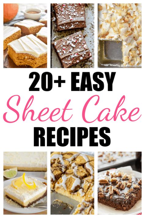 Easy Sheet Cake Recipes, Quick Party Desserts, Banana Sheet Cakes, Pan Desserts, Hot Fudge Cake, Easy Party Desserts, Hot Chocolate Fudge, Pumpkin Sheet Cake, Party Food Dessert