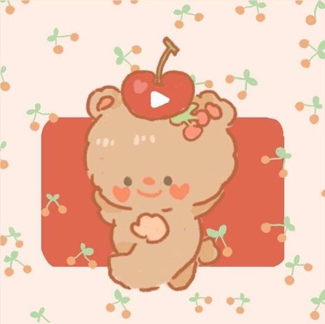 #youtube #edit #aesthetic #bear Cute Kawaii Icons For Apps, Illusbyjo App Icons, Kawaii Icons For Apps, Apps Kawaii, Kawaii Icons, Kawaii App, Arte Do Kawaii, Iphone Wallpaper Kawaii, Themes App