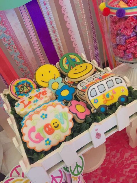 Hippie Chic Birthday Party Ideas | Photo 3 of 20 | Catch My Party 70s Birthday Party Ideas, Hippy Party, Hippie Birthday Party, 70s Party Theme, 70s Theme Party, Groovy Party, Chic Birthday Party, 2nd Birthday Party For Girl, 21st Bday Ideas