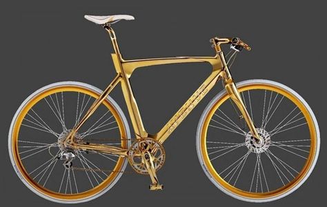 Golden Bike, Gold Wheels Cars, Gold Corvette, Yellow Road Bike, Gold Gate Bridge, Trinidad James, Gold Everything, Fixed Bike, Motorized Bicycle