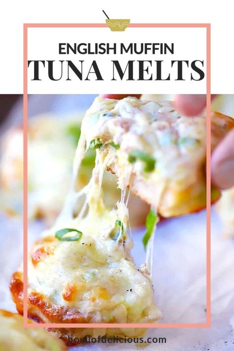 Tuna Melts In The Oven, Easy Fast Dinner, Tuna Melt Recipe, Canned Tuna Recipes, Fall Eats, English Muffin Bread, Fast Easy Dinner, English Muffin Recipes, Healthy Tuna