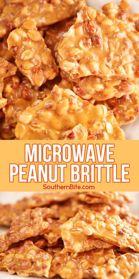 Easy Peanut Brittle, Easy Peanut Brittle Recipe, Homemade Peanut Brittle, Microwave Peanut Brittle, Peanut Brittle Recipe, Brittle Recipes, Tiramisu Dessert, Peanut Recipes, Candy Recipes Homemade