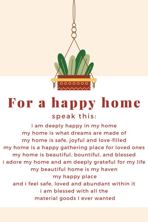 Thankful Affirmations, Home Buying Affirmations, How To Heal Myself, Kind Affirmations, Family Affirmations Home, Happy Home Affirmations, I Am Whole, Happy Family Manifestation, Gratitude Quotes Thankful I Am Blessed