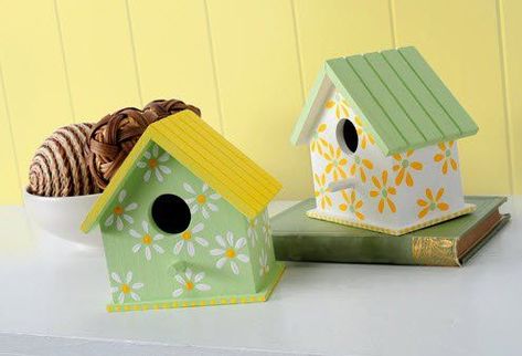 Painted Birdhouses, Hand Painted Birdhouses, Homemade Bird Houses, Birdhouse Craft, Bird Houses Ideas Diy, Bird House Plans, Unique Bird Houses, Bird House Kits, Bird Houses Painted