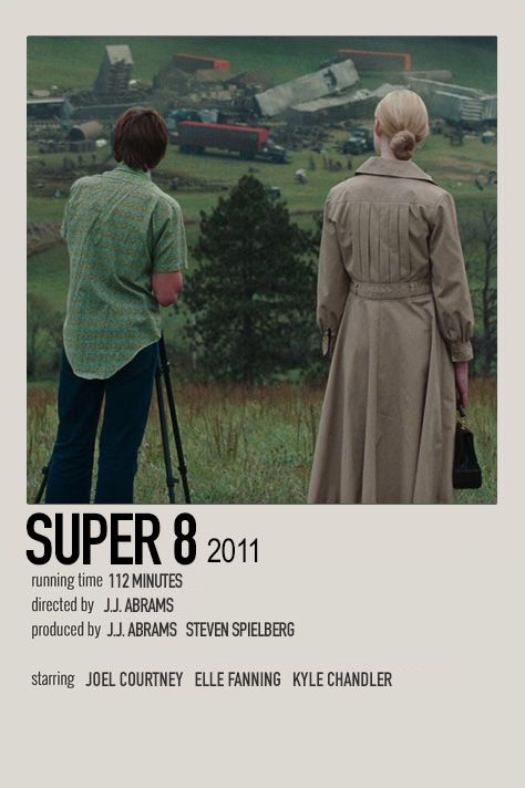 Minimalistic Polaroid Poster, Movie Polaroids, Super 8 Movie, Polaroid Movie Poster, Movie Board, Polaroid Posters, Polaroid Poster, Super 8, Steven Spielberg