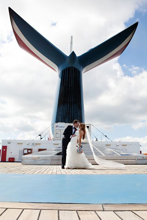 Our Wedding Day!  It was so perfect!  I wanted a photo with the whale tail!  Frame worthy! Carnival  Cruise Wedding 10.11.14 on Liberty Carnival Cruise Wedding, Cruise Weddings, Carnival Photos, Carnival Conquest, Cruise Ship Wedding, Carnival Liberty, Wedding Cruise, Honeymoon Cruise, Cruise Pictures