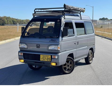 Kei Truck Camper, Honda Acty Van, Acty Van, Kei Van, Mini Trucks 4x4, Kei Cars, Adventure Van, Car Diy, Kei Car