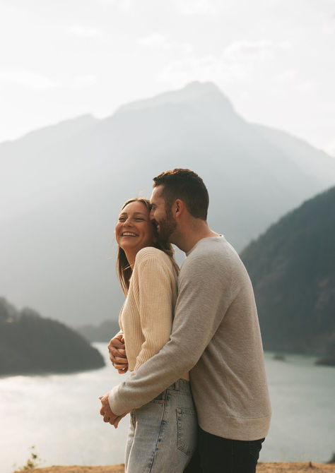 Golden hour over Diablo Lake in the North Cascades Mountains in Washington just outside of Bellingham and Seattle is literally unbeatable as the backdrop for your summer lifestyle engagement photos. Lifestyle Engagement Photos, Diablo Lake, Lake Engagement, Summer Lifestyle, Cascade Mountains, North Cascades, Photographer Branding, Engagement Activities, Lifestyle Photographer