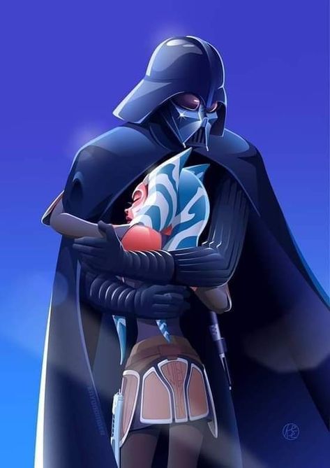 Vader And Ahsoka, Master And Apprentice, Clone Wars Ahsoka, Star Wars Painting, Anakin Vader, Star Wars Ahsoka, Star Wars Love, Star Wars Jokes, Star Wars Drawings