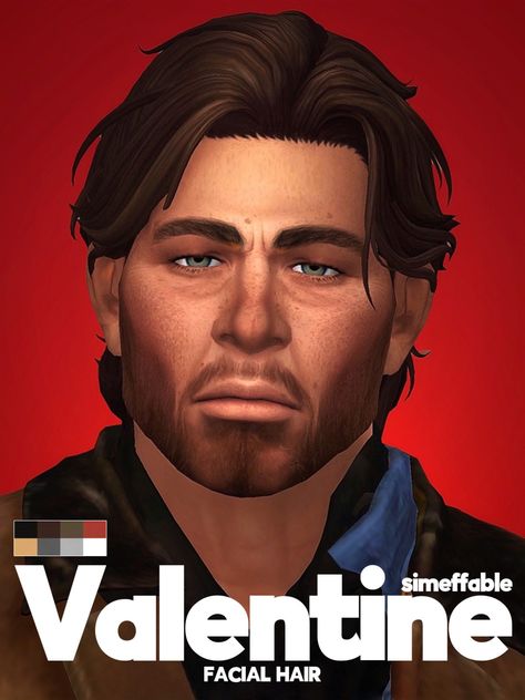 simeffable : Valentine Facial Hair Arthur Morgan Sims 4, Arthur Morgan, Sims 4 Cc, Sims 4 Mods, The Sims 4, Facial Hair, The Sims, Sims 4, Facial