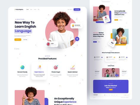 Landing page by Mohammad Azizi on Dribbble Personal Website Design, Mailer Design, Landing Page Inspiration, 포트폴리오 레이아웃, Ui Design Website, Portfolio Website Design, Webpage Design, Website Design Layout, Web Design Trends