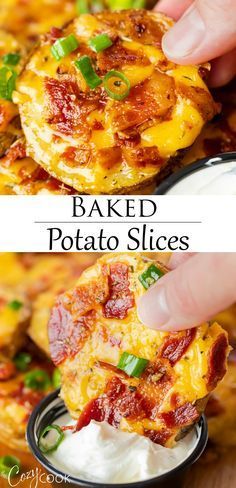 Winter Appetizers, Baked Potato Slices, Potato Slices, Potato Recipes Side Dishes, Potato Skins, Potato Side Dishes, Think Food, Sliced Potatoes, Potato Dishes