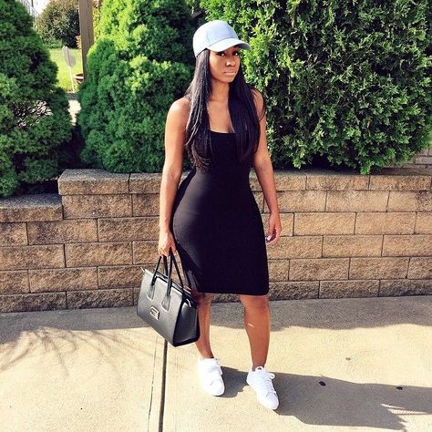 Dress With Baseball Hat, Hat Outfit, Womens Style, Outfits With Hats, Looks Chic, Dope Outfits, Baseball Hat, Fashion Killa, Outfits Casuales