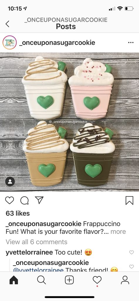 Frappuccino Cookies Decorated, Coffee Cup Cookies Decorated, Coffee Cup Cookies, Fall Decorated Cookies, Cup Cookies, Cookie Business, Coffee Cookies, Fall Cookies, Cookies Decorated