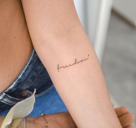 Freedom Tattoo, Tattoo 2022, Wörter Tattoos, Freedom Tattoos, Small Girly Tattoos, Small Wrist Tattoos, Classy Tattoos, Dainty Tattoos, Girly Tattoos