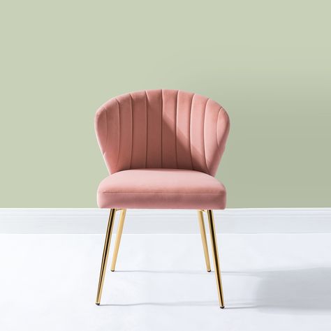 Office Homework Room, Designer Lounge Chair, Glam Office Decor, Apartment Chairs, Pink Living Room Decor, Homework Room, Glam Office, Wingback Accent Chair, Room Products