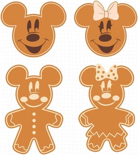 Disney Christmas Crafts, Disney Decorations, Gingerbread Svg, Jul Diy, Disney Diy Crafts, Disney Christmas Decorations, Cricut Christmas Ideas, Gingerbread Party, Acrylic Ideas