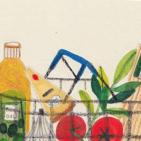 ✏️✏️✏️ on Instagram: "Spaghetti pomodoro Tesco groceries time 🍝🍅🧀 #spaghetti #groceries #illustration" Grocery Bag Illustration, Grocery Store Illustration, Grocery Illustration, 2025 Collage, Aesthetic Grocery, Spaghetti Pomodoro, Art Gala, Grocery Basket, Year Book