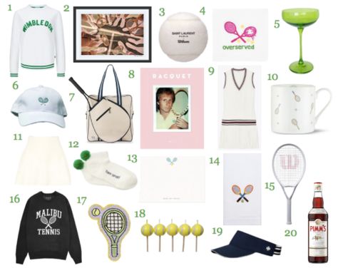 Tennis Gift Ideas, Bday Wishlist, Tennis Party, Rowing Blazers, Tennis Team, Tennis Racquets, Gift Guide For Him, Tennis Gifts, California Girl