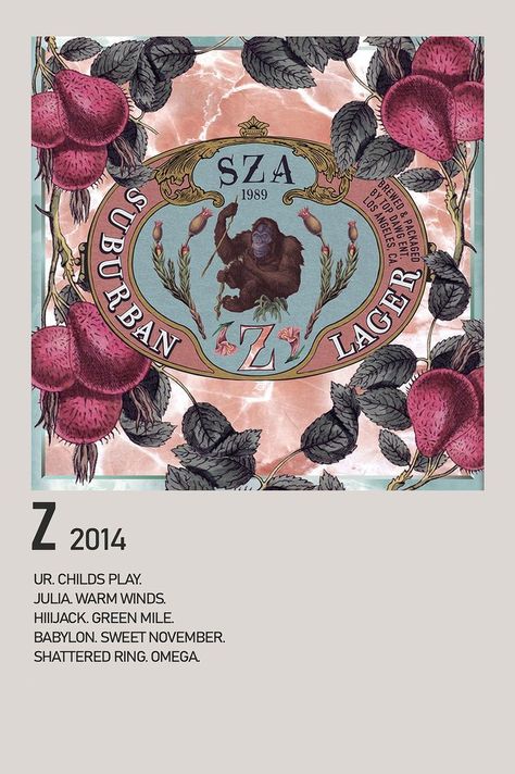 minimalist album poster z alternative album poster sza alternate album poster Half off EVERYTHING!   Limited-time SALE on all my Etsy art! Don't miss out, this steal won't last! . . . . . #SZA #SZAposter #szaart #szafan #szaaesthetic #szaquotes #szalyrics #ctrl Sza Poster Art, Sza Poster, Minimalist Album Poster, Album Prints, Album Decor, Rap Album Covers, Album Wall, Posters To Print, Sweet November