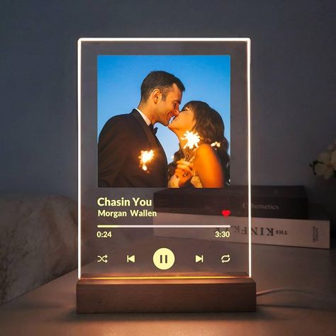 Amazon.com: Hilldesign Custom Photo Song Plaque, Personalized Music Plaques with Picture for Boyfriend, Glass Art Album Cover Night Light Gifts for Couple Women Dad : Home & Kitchen Boyfriend Song Picture Frame, Spotify Song Plaque, Spotify Clear Plaque, Couples Song Picture Frame, Personalized Music Plaque, Wedding Plaques, Wedding Photo Gift, Couples Songs, Girlfriend Christmas