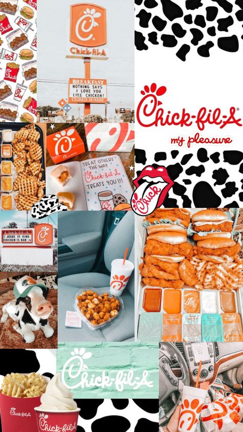 Chick Fa La, Cow Food, Eat More Chicken, Pink Wallpaper Ipad, Chick Fil A Sauce, Iphone Wallpaper Preppy, Cute Images For Wallpaper, Best Fast Food, Cute Wallpapers For Ipad