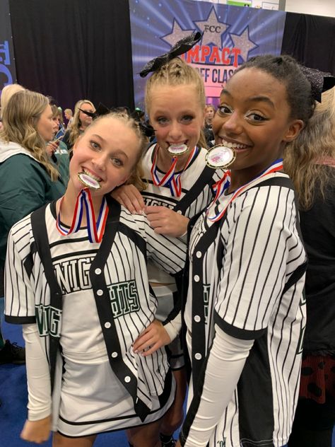 friends, cheer, cheer comp, baseball jerseys, photography, friend photography, aesthetic, medal, winner Sports Medals Aesthetic, Cheer Baseball Jersey, Medals Aesthetic, Cheer Jersey, Cheer Aesthetic, Sports Medals, Cheer Coach, Friend Photography, Competitive Cheer