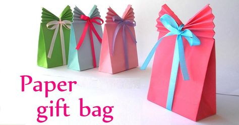 http://www.diyncrafts.com/13089/homemade/thats-a-wrap-how-to-make-your-own-gift-bag-its-so-easy How To Make A Paper Bag, Diy Paper Bag, Tutorial Origami, Gift Bags Diy, Folding Origami, Learn Crafts, Diy Journal, Paper Gift Bags, Wrapping Ideas