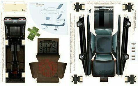 Do It Yourself - Printable Supernatural Paper Crafts - Wattpad Black Impala, Supernatural Crafts, Steampunk Paper, Paper Toy Car, Supernatural Party, Chevrolet Impala 1967, Impala 1967, Supernatural Impala, Impala 67