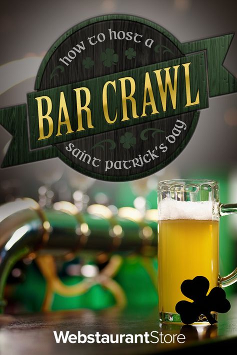 How to Host a St. Patrick's Day Bar Crawl Beer Crawl Ideas, Swag Items, Neighborhood Party, Coin Games, Bar Crawl, Bar Games, Pub Crawl, Diy Bar, St Paddys Day