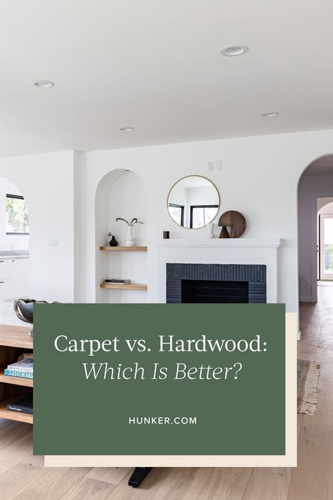 Carpet Vs Hardwood Floors Living Rooms, Carpet Vs Vinyl Plank, Carpet And Hardwood Together, Vinyl Flooring Living Room, Budget Flooring Ideas, Vinyl Hardwood Flooring, Wooden Floors Living Room, Living Room Hardwood Floors, Vinyl Floor Covering