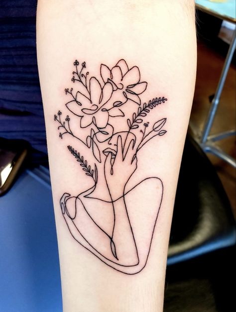 Woman Made Of Flowers Tattoo, Small Tattoos Growth, Growing Mind Tattoo, Growth Tatoos Tattoo Ideas, Grow Tattoo Ideas, Tattoos For Personal Growth, Always Growing Tattoo, Personal Growth Tattoos For Women, Still Growing Tattoo Ideas