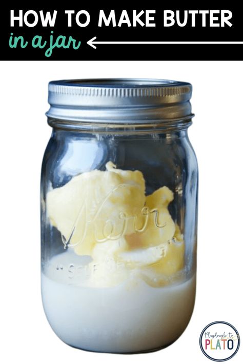 Wondering how to make homemade butter? This quick and easy science activity combines two of kids' favorite things: food and science. Simple Recipes Dessert, Flavored Brownies, Butter In A Jar, Easy Homemade Butter, Kindergarten Stem Activities, Healthy Butter, Mayonnaise Recipes, Math Stem Activities, Home Made Butter