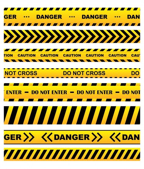 Yellow warning tapes set | Premium Vector #Freepik #vector #banner #line #construction #black Cardboard Scenery, Do Not Cross Tape, Cross Clipart, Pompe A Essence, 40k Terrain, Decal Ideas, Error 403, Do Not Enter, Hiv Aids