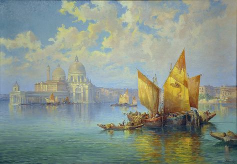 Russian Painters, Republic Of Venice, Venice Painting, Watercolor Pictures, High Key, Italian Art, Art Plastique, Museum Of Art, Art Lessons